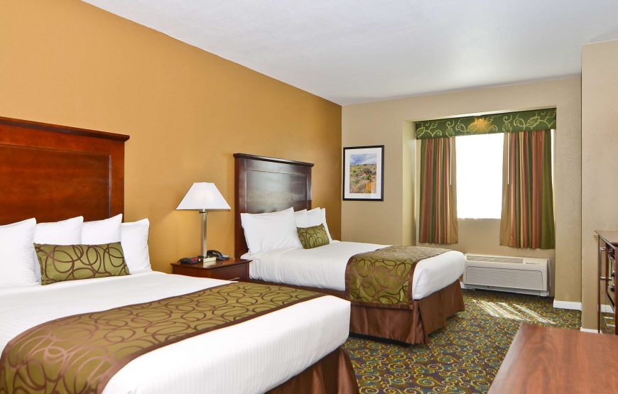 Standard Room, 2 Queen Beds, Non Smoking, Refrigerator & Microwave